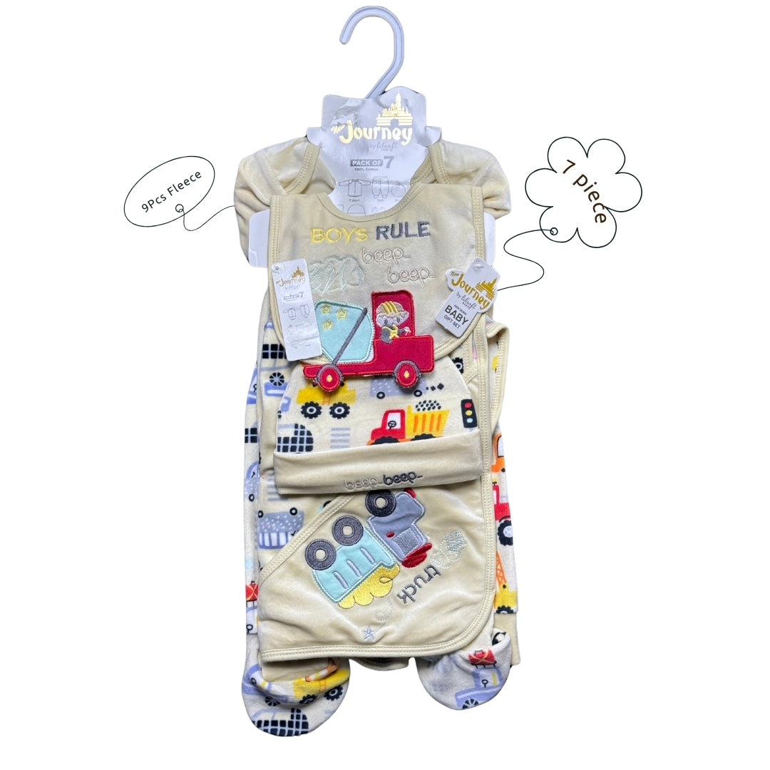 Newborn Baby 7Pcs Fleece Gift Set