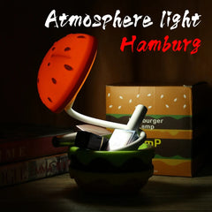 Burger Delight: Folding LED Night Lamp for Kids