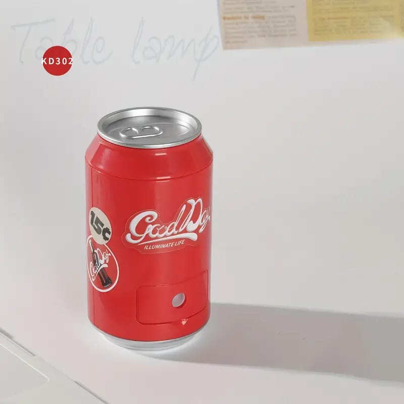 Soda Can Shape LED Desk Lamp with Built-In Sharpener for Kids